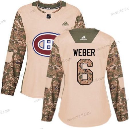 Adidas Montreal Canadiens #6 Shea Weber Maastokuvio Aito 2017 Veterans Day Ommeltu NHL Paita – Naisten