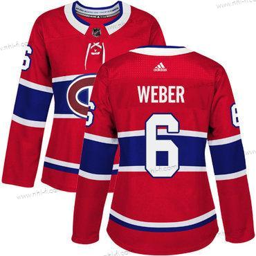 Adidas Montreal Canadiens #6 Shea Weber Punainen Kotiottelu Aito Ommeltu NHL Paita – Naisten