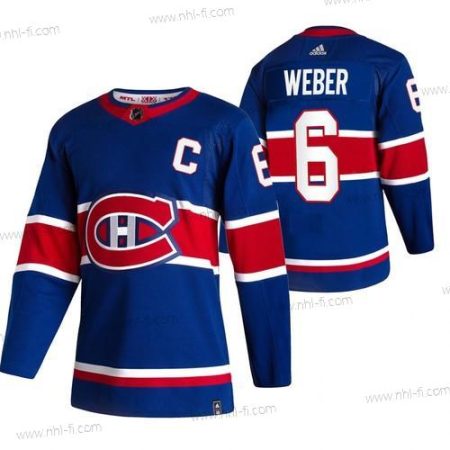 Adidas Montreal Canadiens #6 Shea Weber Sininen 2020-21 Käänteinen Retro Vaihtopaita NHL Paita – Miesten