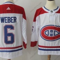 Adidas Montreal Canadiens #6 Shea Weber Valkoinen Road Aito Ommeltu NHL Paita – Miesten