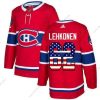 Adidas Montreal Canadiens #62 Artturi Lehkonen Punainen Kotiottelu Aito USA Flag Ommeltu NHL Paita – Miesten