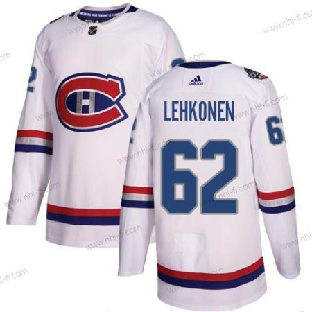 Adidas Montreal Canadiens #62 Artturi Lehkonen Valkoinen Aito 1917-2017 100th Klassinen Ommeltu NHL Paita – Miesten