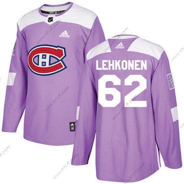 Adidas Montreal Canadiens #62 Artturi Lehkonen Violetti Aito Taistelee syöpää vastaan Ommeltu NHL Paita – Miesten