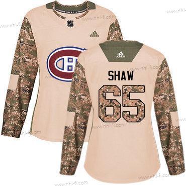 Adidas Montreal Canadiens #65 Andrew Shaw Maastokuvio Aito 2017 Veterans Day Ommeltu NHL Paita – Naisten