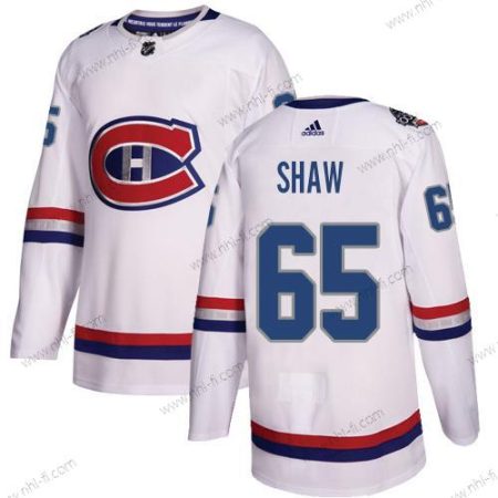 Adidas Montreal Canadiens #65 Andrew Shaw Valkoinen Aito 1917-2017 100th Klassinen Ommeltu NHL Paita – Miesten