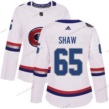 Adidas Montreal Canadiens #65 Andrew Shaw Valkoinen Aito 1917-2017 100th Klassinen Ommeltu NHL Paita – Naisten