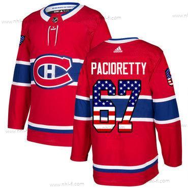 Adidas Montreal Canadiens #67 Max Pacioretty Punainen Kotiottelu Aito USA Flag Ommeltu NHL Paita – Miesten