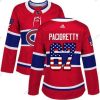 Adidas Montreal Canadiens #67 Max Pacioretty Punainen Kotiottelu Aito USA Flag Ommeltu NHL Paita – Naisten