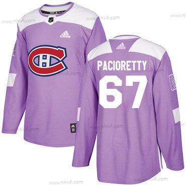 Adidas Montreal Canadiens #67 Max Pacioretty Violetti Aito Taistelee syöpää vastaan Ommeltu NHL Paita – Miesten