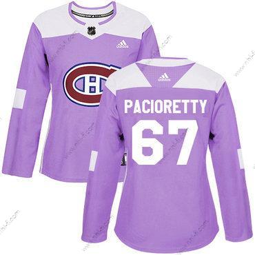 Adidas Montreal Canadiens #67 Max Pacioretty Violetti Aito Taistelee syöpää vastaan Ommeltu NHL Paita – Naisten