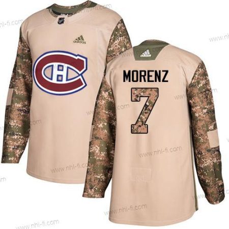 Adidas Montreal Canadiens #7 Howie Morenz Maastokuvio Aito 2017 Veterans Day Ommeltu NHL Paita – Miesten