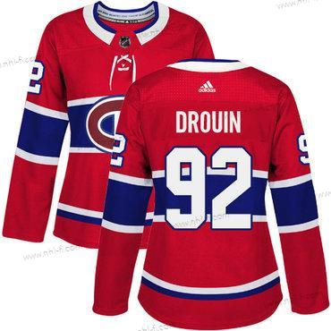 Adidas Montreal Canadiens #92 Jonathan Drouin Punainen Kotiottelu Aito Ommeltu NHL Paita – Naisten