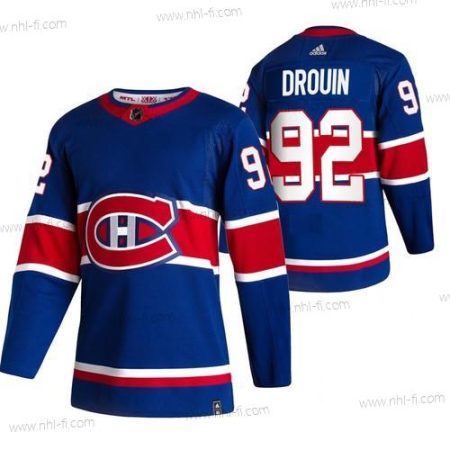 Adidas Montreal Canadiens #92 Jonathan Drouin Sininen 2020-21 Käänteinen Retro Vaihtopaita NHL Paita – Miesten