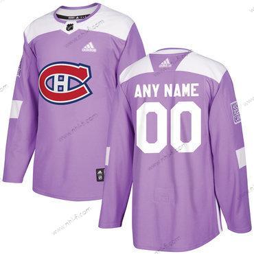 Adidas Montreal Canadiens Räätälöidyt Violetti Pinkki Jääkiekko Taistelee syöpää vastaan Harjoitus Paita – Miesten