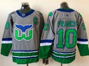 Adidas NHL Hartford Whalers #10 Francis Harmaa 2021 Käänteinen Retro Vaihtopaita Paita – Miesten