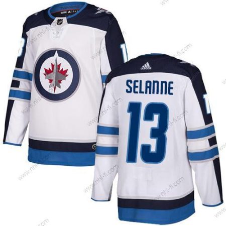 Adidas NHL Winnipeg Jets #13 Teemu Selanne Kolmas Valkoinen Aito Paita – Miesten