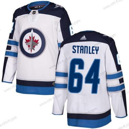 Adidas NHL Winnipeg Jets #64 Logan Stanley Kolmas Valkoinen Aito Paita – Miesten