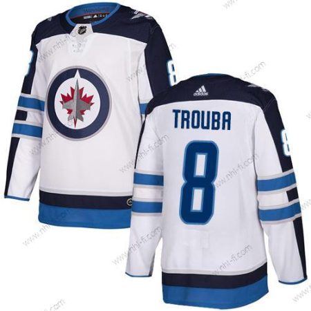 Adidas NHL Winnipeg Jets #8 Jacob Trouba Kolmas Valkoinen Aito Paita – Miesten