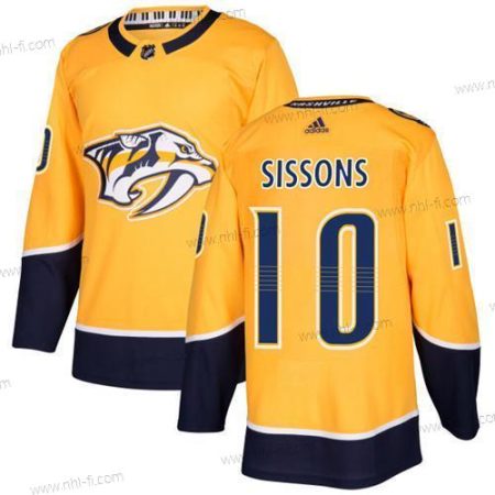 Adidas Nashville Predators #10 Colton Sissons Keltainen Kotiottelu Aito Ommeltu NHL Paita – Miesten