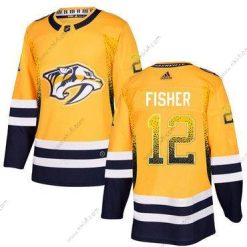 Adidas Nashville Predators #12 Mike Fisher Kulta Paita – Miesten