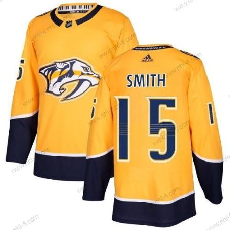 Adidas Nashville Predators #15 Craig Smith Keltainen Kotiottelu Aito Ommeltu NHL Paita – Miesten