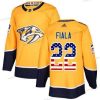 Adidas Nashville Predators #22 Kevin Fiala Keltainen Kotiottelu Aito USA Flag Ommeltu NHL Paita – Miesten