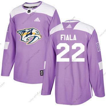 Adidas Nashville Predators #22 Kevin Fiala Violetti Aito Taistelee syöpää vastaan Ommeltu NHL Paita – Miesten