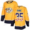 Adidas Nashville Predators #35 Pekka Rinne Keltainen Kotiottelu Aito USA Flag Ommeltu NHL Paita – Miesten