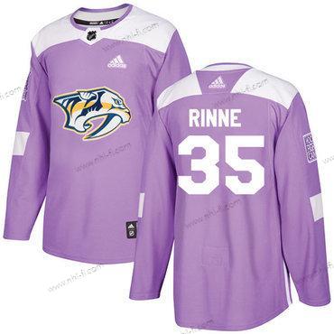 Adidas Nashville Predators #35 Pekka Rinne Violetti Aito Taistelee syöpää vastaan Ommeltu NHL Paita – Miesten