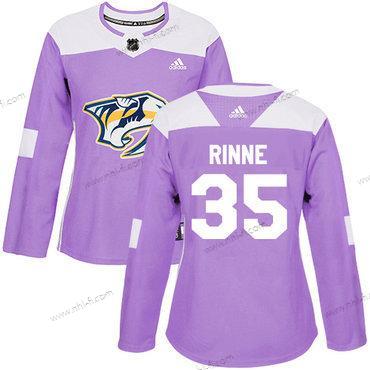 Adidas Nashville Predators #35 Pekka Rinne Violetti Aito Taistelee syöpää vastaan Ommeltu NHL Paita – Naisten