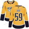 Adidas Nashville Predators #59 Roman Josi Keltainen Kotiottelu Aito Ommeltu NHL Paita – Naisten