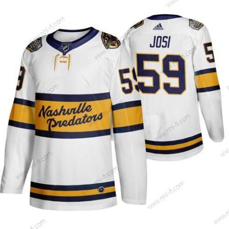 Adidas Nashville Predators 59 Roman Josi Valkoinen 2020 Talvi Klassinen Paita – Miesten