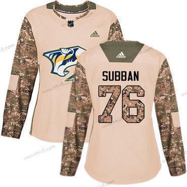 Adidas Nashville Predators #76 P.K Subban Maastokuvio Aito 2017 Veterans Day Ommeltu NHL Paita – Naisten