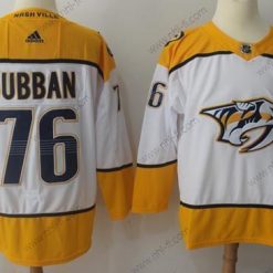 Adidas Nashville Predators #76 P.K Subban Valkoinen Road Aito Ommeltu NHL Paita – Miesten