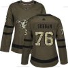 Adidas Nashville Predators #76 P.K Subban Vihreä Salute to Service Ommeltu NHL Paita – Naisten