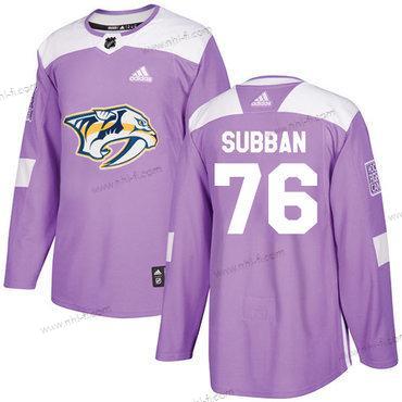 Adidas Nashville Predators #76 P.K Subban Violetti Aito Taistelee syöpää vastaan Ommeltu NHL Paita – Miesten