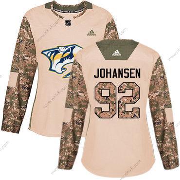 Adidas Nashville Predators #92 Ryan Johansen Maastokuvio Aito 2017 Veterans Day Ommeltu NHL Paita – Naisten