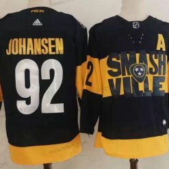 Adidas Nashville Predators #92 Ryan Johansen Musta 2022 Stadium Series Ommeltu NHL Paita – Miesten