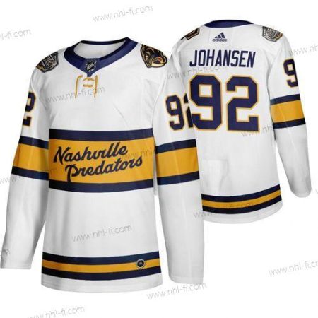 Adidas Nashville Predators 92 Ryan Johansen Valkoinen 2020 Talvi Klassinen Paita – Miesten