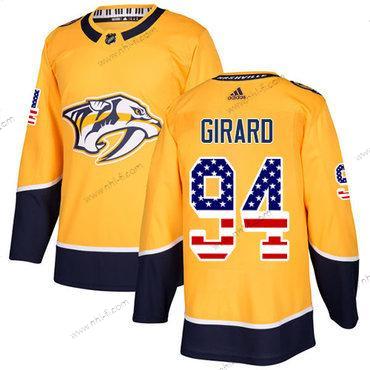 Adidas Nashville Predators #94 Samuel Girard Keltainen Kotiottelu Aito USA Flag Ommeltu NHL Paita – Miesten