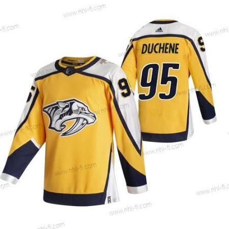 Adidas Nashville Predators #95 Matt Duchene Keltainen 2020-21 Käänteinen Retro Vaihtopaita NHL Paita – Miesten