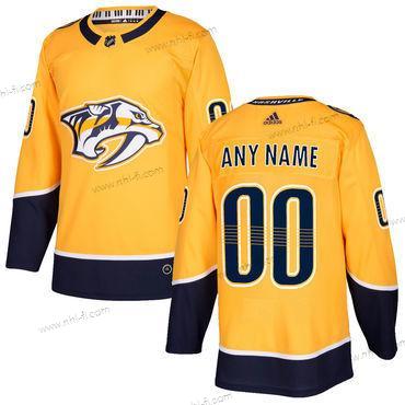 Adidas Nashville Predators Räätälöidyt Keltainen 2017-2018 Jääkiekko Ommeltu NHL Paita – Miesten