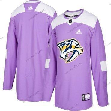 Adidas Nashville Predators Räätälöidyt Violetti Pinkki Jääkiekko Taistelee syöpää vastaan Harjoitus Paita – Miesten