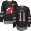 Adidas New Jersey Devils #11 Brian Boyle Musta 1917-2017 100th Vuosipäivä Ommeltu NHL Paita – Miesten