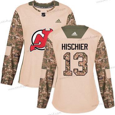 Adidas New Jersey Devils #13 Nico Hischier Maastokuvio Aito 2017 Veterans Day Ommeltu NHL Paita – Naisten