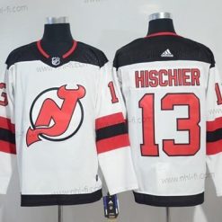 Adidas New Jersey Devils #13 Nico Hischier Valkoinen Road Aito Ommeltu NHL Paita – Miesten