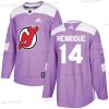 Adidas New Jersey Devils #14 Adam Henrique Violetti Aito Taistelee syöpää vastaan Ommeltu NHL Paita – Miesten