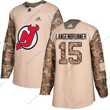 Adidas New Jersey Devils #15 Langenbrunner Maastokuvio Aito 2017 Veterans Day Ommeltu NHL Paita – Miesten