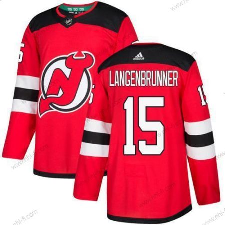 Adidas New Jersey Devils #15 Langenbrunner Punainen Kotiottelu Aito Ommeltu NHL Paita – Miesten