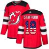 Adidas New Jersey Devils #18 Drew Stafford Punainen Kotiottelu Aito USA Flag Ommeltu NHL Paita – Miesten